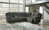 A2Z Furniture - Ashley Furniture - Nettington Sectional - 3-Piece Power Reclining Sectional / Smoke - 44101S1
