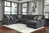 A2Z Furniture - Ashley Furniture - Tracling Sectional - RAF 3-Piece Sectional with Chaise / Slate - 72600S1