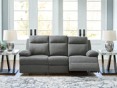 A2Z Furniture - Ashley Furniture - Side-Swipe Living Room - REC Sofa w/Drop Down Table / Charcoal - PC9140689
