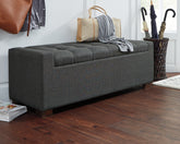 A2Z Furniture - Ashley Furniture - Cortwell Storage Bench - Storage Bench / Gray / 54"W x 18"D x 18"H - A3000224