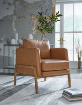 A2Z Furniture - Ashley Furniture - Numund Accent Chair - Accent Chair / Caramel - A3000670