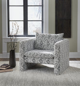 A2Z Furniture - Ashley Furniture - Kenbell Accent Chair - Accent Chair / Black/White - A3000705