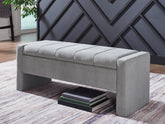 A2Z Furniture - Ashley Furniture - Akselman Storage Bench - Storage Bench / Gray / 50"W x 19"D x 19"H - A3000744