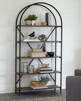 A2Z Furniture - Ashley Furniture - Galtbury Bookcase - Bookcase / Brown/Black - A4000325