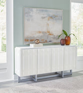 A2Z Furniture - Ashley Furniture - Ornawel Accent Cabinet - Accent Cabinet / Distressed White - A4000569