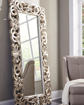 A2Z Furniture - Ashley Furniture - Lucia Mirror - Floor Mirror / Antique Silver Finish - A8010123