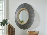 A2Z Furniture - Ashley Furniture - Dallmen Mirror - Accent Mirror / Black/Gold Finish - A8010407