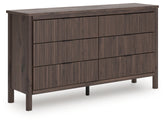 A2Z Furniture - Ashley Furniture - Pamytta Bedroom - Full Upholstered Panel Bed / Brown - PCB2614B22
