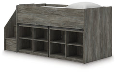 Frandern Twin Loft Bed with Bookcase Storage