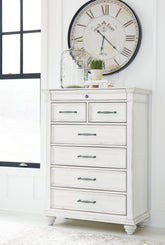 A2Z Furniture - Ashley Furniture - Kanwyn Bedroom - Chest / Whitewash - B777-46