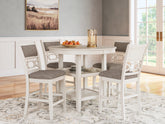 A2Z Furniture - Ashley Furniture - Erinberg Dining Room - Dining Room Table Set (5/CN) / Antique White - D423-225
