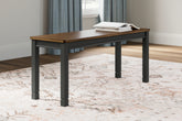 A2Z Furniture - Ashley Furniture - Owingsville Dining Room - Large Dining Room Bench / Black/Brown / 42"W x 14"D x 18"H - D580-00