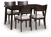 A2Z Furniture - Ashley Furniture - Mallenette Dining Table and 4 Chairs (Set of 5) - Dining Room Table Set (5/CN) / Merlot - PCD607-225