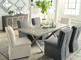 A2Z Furniture - Ashley Furniture - Krystanza Dining Room - Rectangular Dining Room Table / Weathered Gray - D766-25