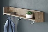 A2Z Furniture - Ashley Furniture - Oliah Wall Decor - Wall Mounted Coat Rack w/Shelf / Natural - EA2270-151