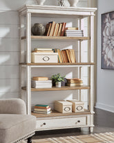 A2Z Furniture - Ashley Furniture - Realyn Bookcase - Bookcase / Brown/White - H743-70