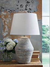A2Z Furniture - Ashley Furniture - Lawrock Lighting - Terracotta Table Lamp (1/CN) / Antique Blue - L100834