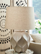 A2Z Furniture - Ashley Furniture - Edselham Lighting - Paper Table Lamp (1/CN) / Distressed Cream - L235974