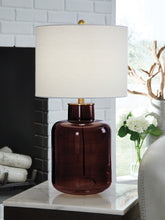 A2Z Furniture - Ashley Furniture - Mette Lighting - Glass Table Lamp (1/CN) / Brown/Gold Finish - L430924