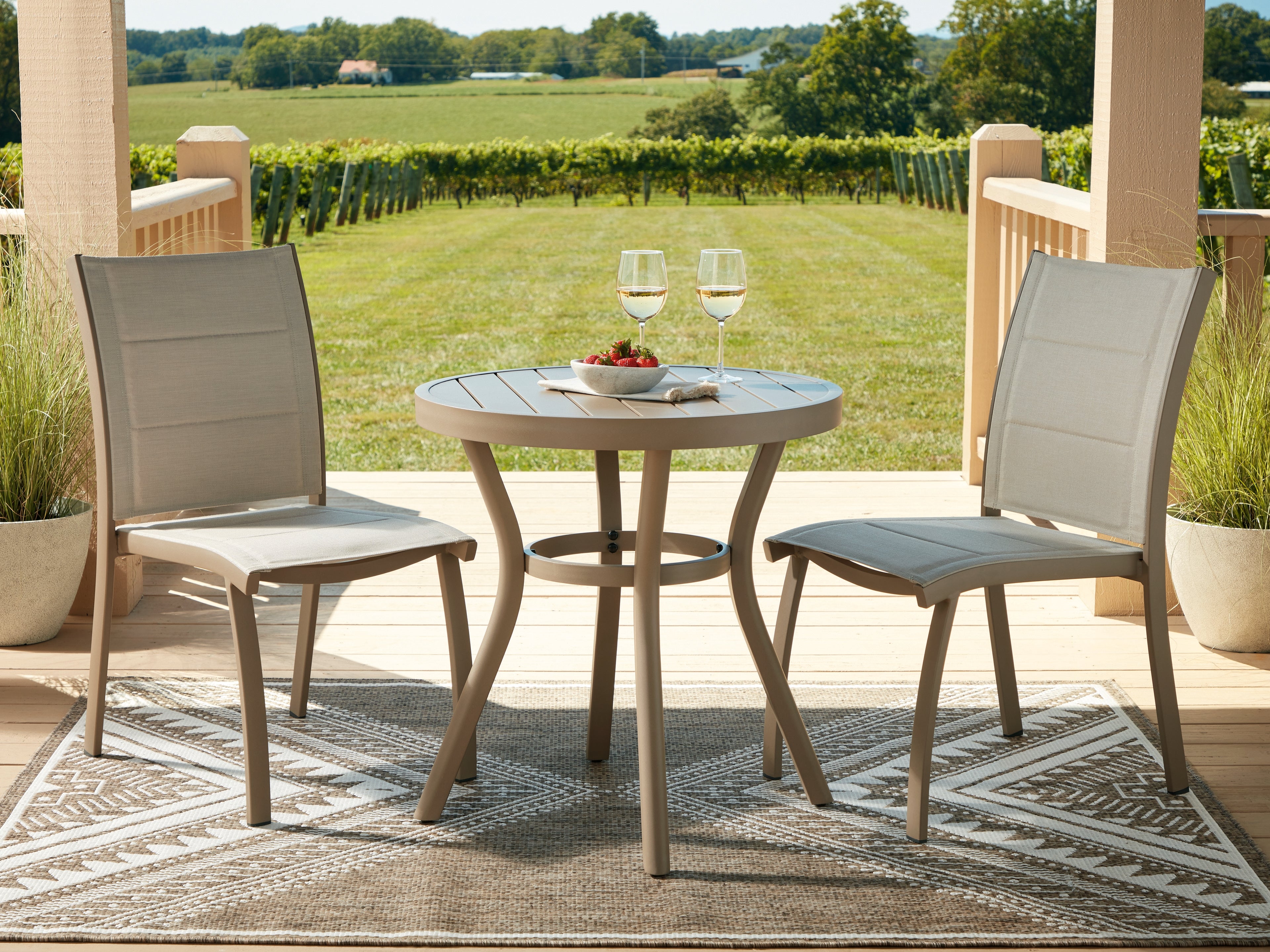 A2Z Furniture - Ashley Furniture - Mission Beach Outdoor - Chairs w/Table Set (3/CN) - PCP200-050
