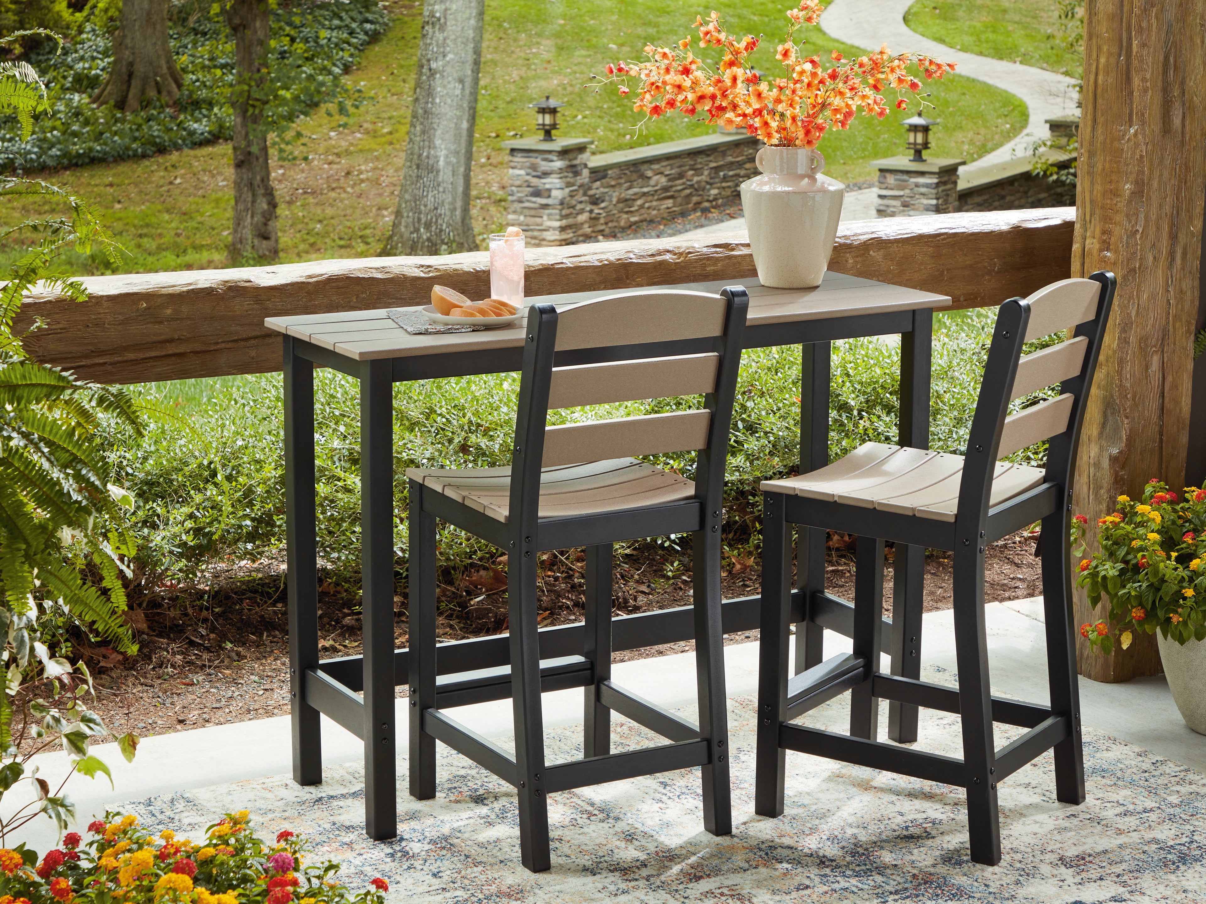 A2Z Furniture - Ashley Furniture - Shoreline Beach Outdoor - Counter Table Set (3/CN) - PCP221-113