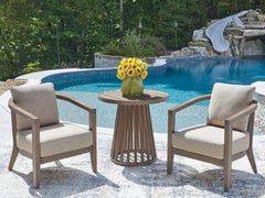A2Z Furniture - Ashley Furniture - Joy Lagoon Outdoor - Chairs w/CUSH/Table Set (3/CN) - PCP310-050