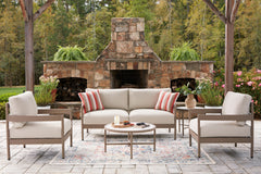 A2Z Furniture - Ashley Furniture - Bluff Trail Outdoor - Love/Chairs/Tables Set (5/CN) - PCP383-080