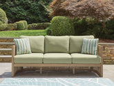 A2Z Furniture - Ashley Furniture - Serena Shores Outdoor - Sofa with Cushion / Beige/Green - PCP604-838