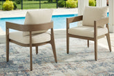A2Z Furniture - Ashley Furniture - Serene Bay Outdoor - RECT Dining Table w/UMB OPT / Dark Brown - P671-625