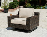 A2Z Furniture - Ashley Furniture - Coastline Bay Outdoor - Ottoman with Cushion / Brown - P784-814