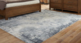 A2Z Furniture - Ashley Furniture - Langrich Rug - 5'3" x 7'3" Rug / Blue/Gray/Cream - R406132
