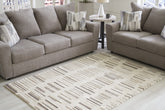 A2Z Furniture - Ashley Furniture - Leesdale Rug - 8' x 10' Rug / Ivory/Brown/Black - R406421