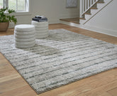 A2Z Furniture - Ashley Furniture - Laddway Rug - 8' x 10' Rug / Cream/Green - R406881