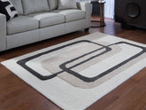 A2Z Furniture - Ashley Furniture - Davismour Rug - 7'8" x 10' Area Rug / Ivory/Taupe/Charcoal - R407561