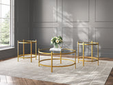 A2Z Furniture - Ashley Furniture - Pearlox Table (Set of 3) - Occasional Table Set (3/CN) / Gold - T173-13