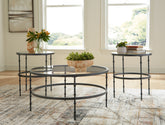 A2Z Furniture - Ashley Furniture - Kellyco Table (Set of 3) - Occasional Table Set (3/CN) / Gunmetal - T246-13