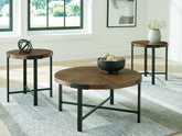 A2Z Furniture - Ashley Furniture - Crosstrail Table (Set of 3) - Occasional Table Set (3/CN) / Brown - T483-13