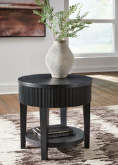 A2Z Furniture - Ashley Furniture - Marstream End Table - Round End Table / Black - T551-6