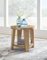 A2Z Furniture - Ashley Furniture - Kristiland End Table - Round End Table / Light Brown - T674-6
