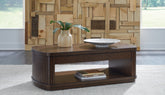 A2Z Furniture - Ashley Furniture - Korestone Lift-Top Coffee Table - Lift Top Cocktail Table / Dark Brown - T679-9