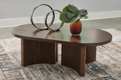 A2Z Furniture - Ashley Furniture - Korestone Coffee Table - Rectangular Cocktail Table / Dark Brown - T438-1