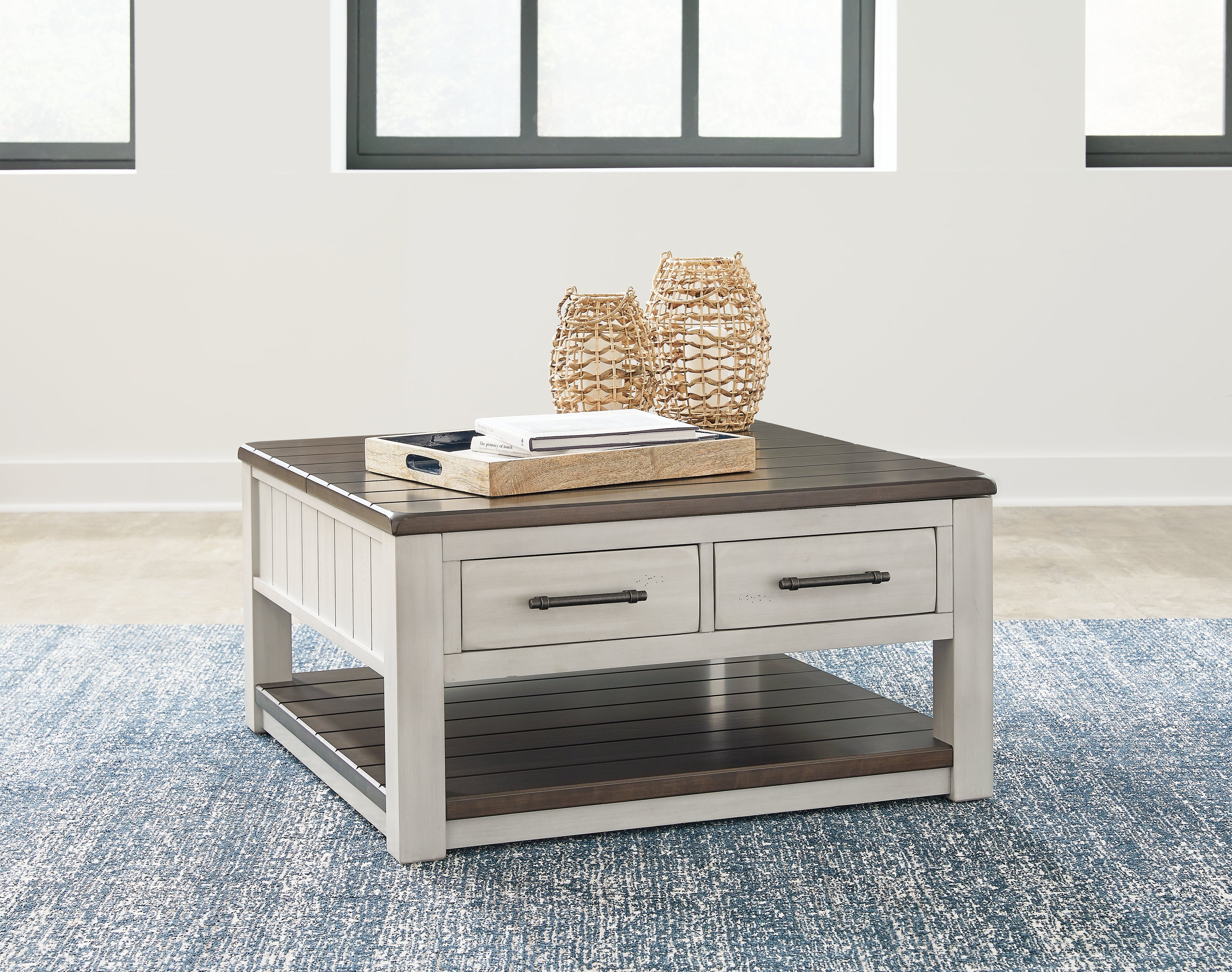 A2Z Furniture - Ashley Furniture - Darborn Lift-Top Coffee Table - Lift Top Cocktail Table / Gray/Brown - T796-00