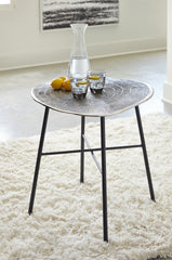 A2Z Furniture - Ashley Furniture - Laverford End Table - Round End Table / Chrome/Black - T836-6