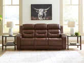 A2Z Furniture - Ashley Furniture - Knightington Living Room - Power Recliner w/Audio Seating / Brown - PCU1160213A