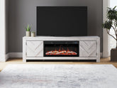 A2Z Furniture - Ashley Furniture - Cayboni 71" TV Stand with Electric Fireplace - 71" TV Stand with Electric Fireplace / Whitewash - W3788W1