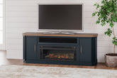 A2Z Furniture - Ashley Furniture - Landocken 83" TV Stand with Electric Fireplace - 83" TV Stand with Electric Fireplace / Two-tone - W402W1