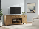 A2Z Furniture - Ashley Furniture - Sharlance 81" TV Stand - 81" / Light Brown - W655-68