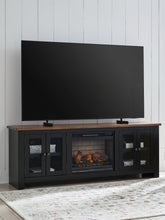 A2Z Furniture - Ashley Furniture - Wildenauer 76" TV Stand with Electric Fireplace - 76" TV Stand with Electric Fireplace / Brown/Black - W664W1