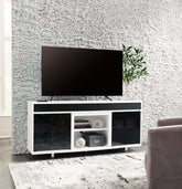 A2Z Furniture - Ashley Furniture - Gardoni 72" TV Stand - 72" / White/Black - W756-68
