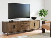 A2Z Furniture - Ashley Furniture - Roanhowe 85" TV Stand - 85" / Brown - W769-68